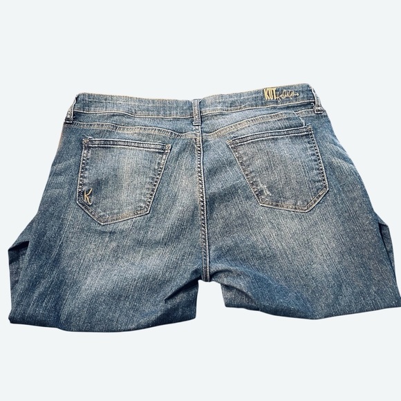 Kut from the Kloth Kara Boyfriend Dark Wash Denim Jeans SZ 12 - Picture 3 of 10